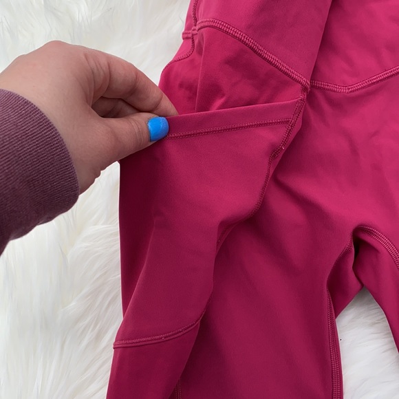 Lululemon pink leggings with pockets - Picture 3 of 5